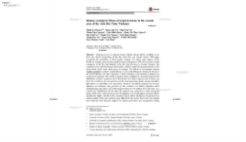 Human ecological effects of tropical storms in the coastal area of Ky Anh (Ha Tinh, Vietnam)